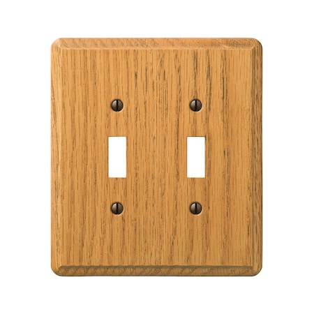 Amerelle Amerelle Contemporary Brown 2 gang Wood Toggle Wall Plate 1 pk 901TTL